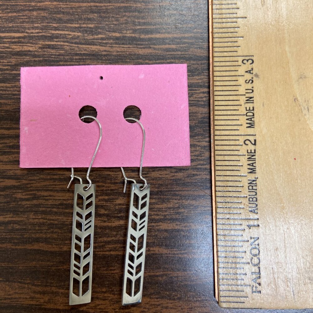 Geometric Chevron Charm Earrings